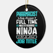 薬剤師の仕事 専門職 ユーモア 薬局 セラミックオーナメント (左)