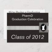 薬剤師の卒業の招待状 招待状 (正面/裏面)