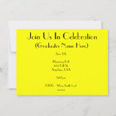 薬剤師の卒業案内書20XX II 招待状 (裏面)