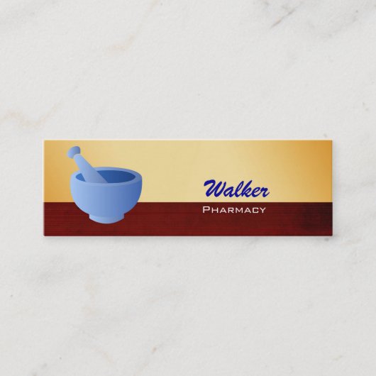 薬剤師の名刺 スキニー名刺 (正面)