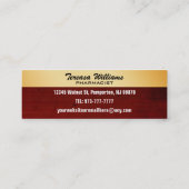 薬剤師の名刺 スキニー名刺 (裏面)