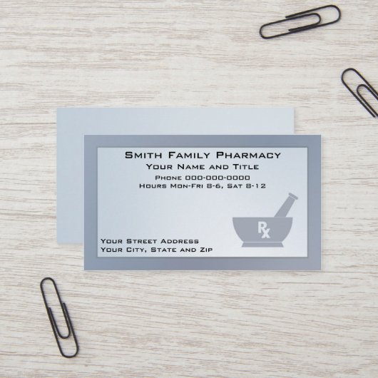 薬剤師の名刺 名刺 (正面/裏面インサイチュ)