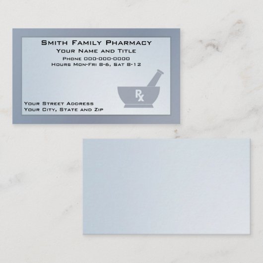 薬剤師の名刺 名刺 (正面/裏面)