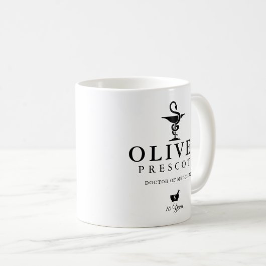 薬剤師の専門の卒業|の退職 コーヒーマグカップ (正面右)