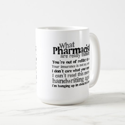薬剤師の引用文のコーヒー・マグ コーヒーマグカップ (正面右)