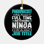 薬剤師の役職の専門おもしろい薬局 セラミックオーナメント (正面)