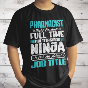 薬剤師の役職の専門おもしろい薬局 Tシャツ