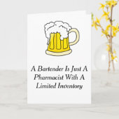 薬剤師の日のグリーテおもしろいィングカード カード (黄色い花)