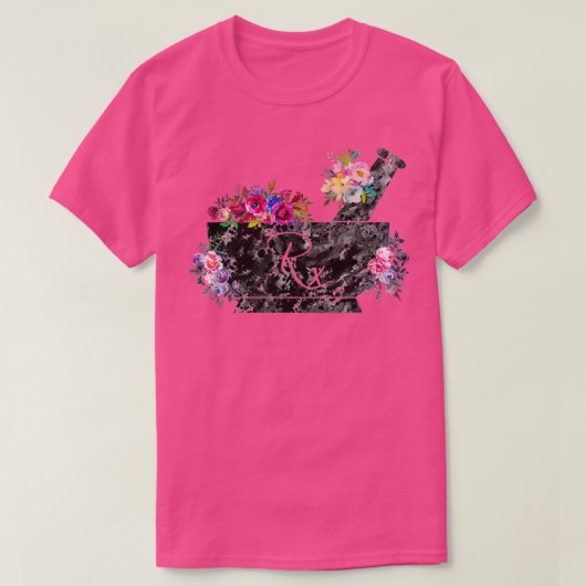 薬剤師の杵とモルタル1 Tシャツ (デザイン正面)