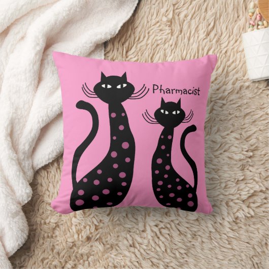 薬剤師の枕黒猫 クッション (ブランケット)