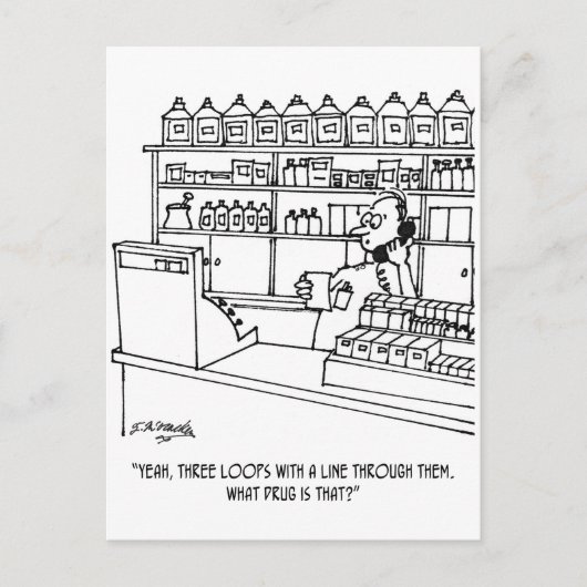 薬剤師の漫画3109 ポストカード (正面)