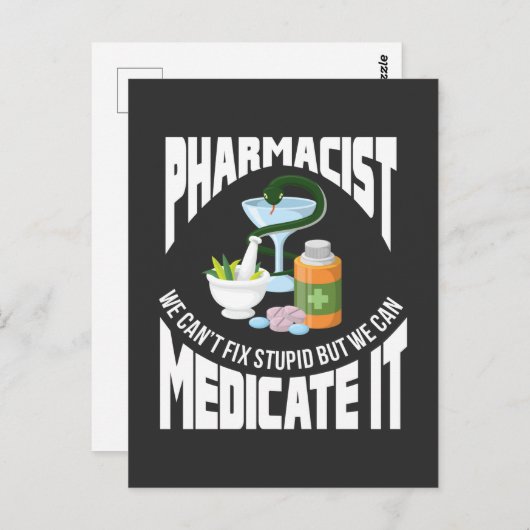 薬剤師の職業引用文医学ドクターユーモア ポストカード (正面/裏面)