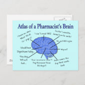 薬剤師の脳図笑わされる ポストカード (正面/裏面)