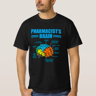 薬剤師の脳薬局技術者PharmD Tシャツ