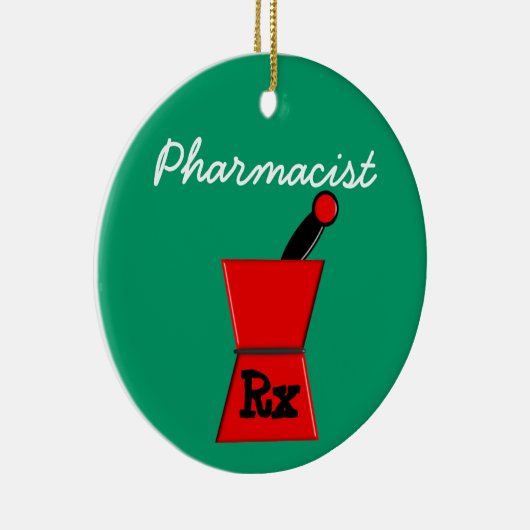 薬剤師の規定のクリスマスのオーナメント セラミックオーナメント (右)