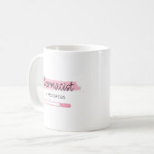 薬剤師の進行中パーソナライズされた- コーヒーマグカップ (正面左)