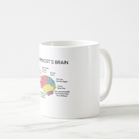 薬剤師の頭脳のおもしろいな薬剤師の薬学の技術 コーヒーマグカップ (正面右)