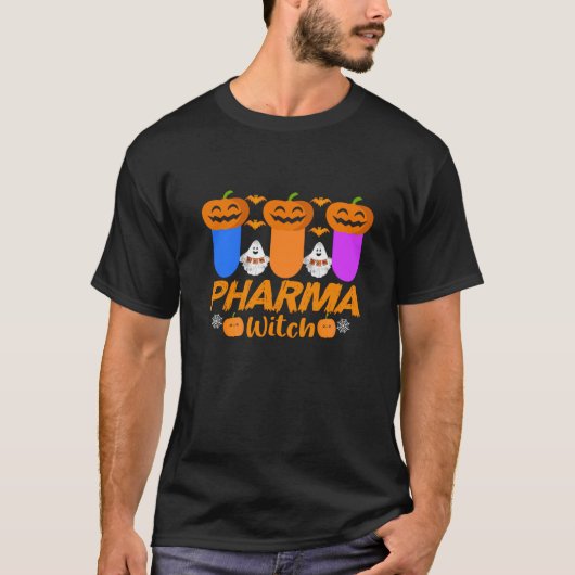 薬剤師の魔女薬学テクおもしろいス女性製薬会社 Tシャツ (正面)