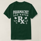 薬剤師はRx薬剤師技術者と評価されている Tシャツ (デザイン正面)