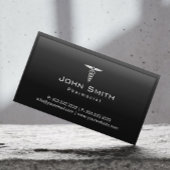 薬剤師カドゥセウスのロゴプロフェッショナルダーク 名刺