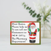 薬剤師クリスマスをテーマにしたギフト シーズンポストカード (スタンド正面)