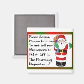 薬剤師クリスマスをテーマにしたギフト マグネット (正面/裏面)