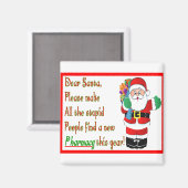 薬剤師クリスマスカード&ギフト マグネット (正面/裏面)