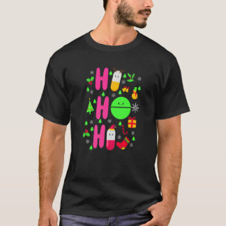 薬剤師クリスマスホーホー薬局技師 Tシャツ