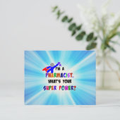 薬剤師スーパーヒーローカスタムデザイン ポストカード (スタンド正面)