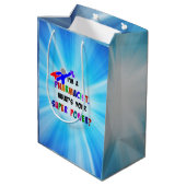 薬剤師スーパーヒーローカスタムデザイン ミディアムペーパーバッグ (裏面アングル)