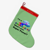 薬剤師スーパーヒーロー ラージクリスマスストッキング (正面 (吊り時))