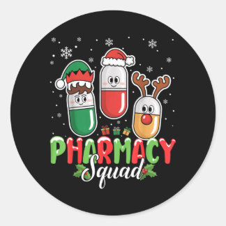 薬剤師チーム クリスマスコスチューム トナカイ エルフ ラウンドシール