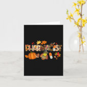 薬剤師ヒョウ巡礼者ハット秋感謝祭G カード (黄色い花)