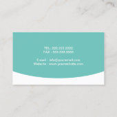 薬剤師メディカルピルロゴプロフェッショナルティール（緑がかった色） 名刺 (裏面)