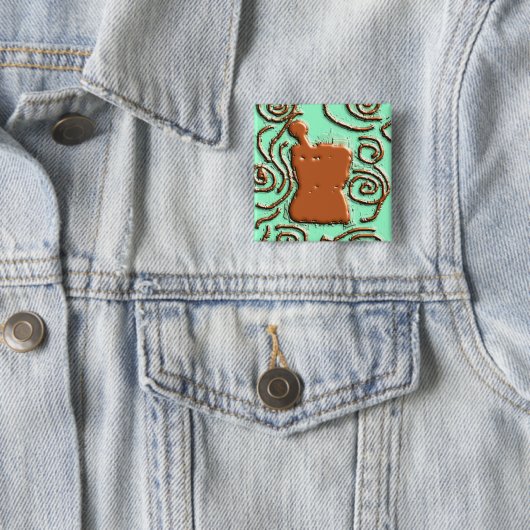 薬剤師乳棒及び乳鉢のデザインのギフト 缶バッジ (インサイチュ)