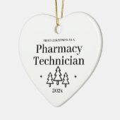 薬剤師助手としての初めてのクリスマス 新しい仕事 セラミックオーナメント (左)