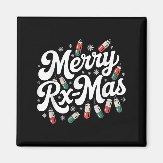薬剤師助手 クリスマス 薬剤師 薬局 マグネット (正面)