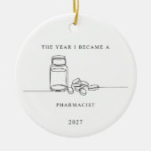 薬剤師卒業クリスマスオーナメント セラミックオーナメント (正面)