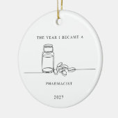 薬剤師卒業クリスマスオーナメント セラミックオーナメント (左)