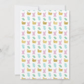 薬剤師卒業パーティー招待状ピンク金ゴールド 招待状 (裏面)