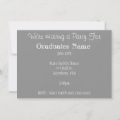 薬剤師卒業党招待状#38 招待状 (裏面)