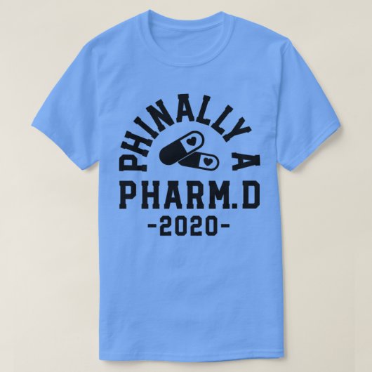 薬剤師卒業式ギフトphinally pharm D 2020 Tシャツ (デザイン正面)
