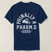 薬剤師卒業式ギフトphinally pharm D 2020 Tシャツ (デザイン正面)