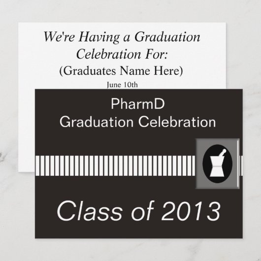 薬剤師卒業招待授業2013 招待状 (正面/裏面)