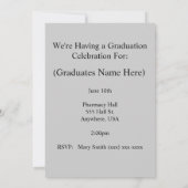 薬剤師卒業案内Rxパッドデザイン 招待状 (裏面)