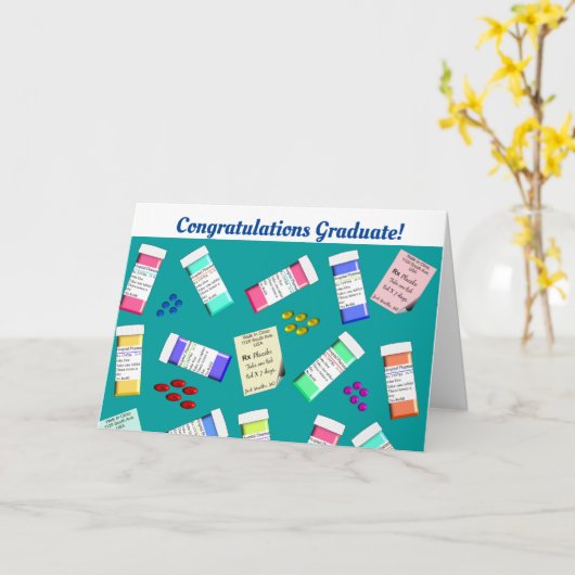 薬剤師卒業 カード (黄色い花)