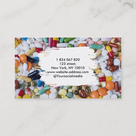 薬剤師名刺 名刺 (裏面)