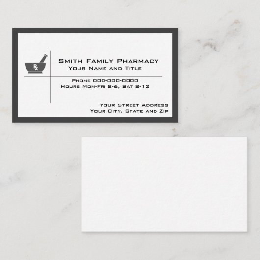 薬剤師名刺 名刺 (正面/裏面)