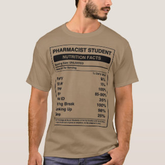 薬剤師学生の栄養事実薬剤師Appr Tシャツ