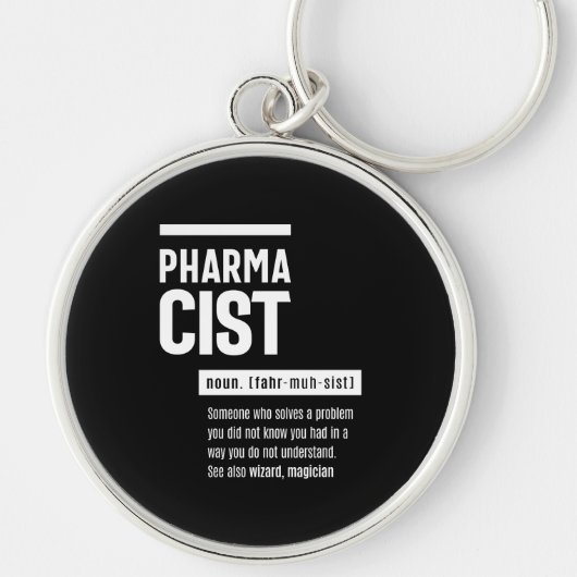 薬剤師定義おもしろいギフトクラシック キーホルダー (正面)